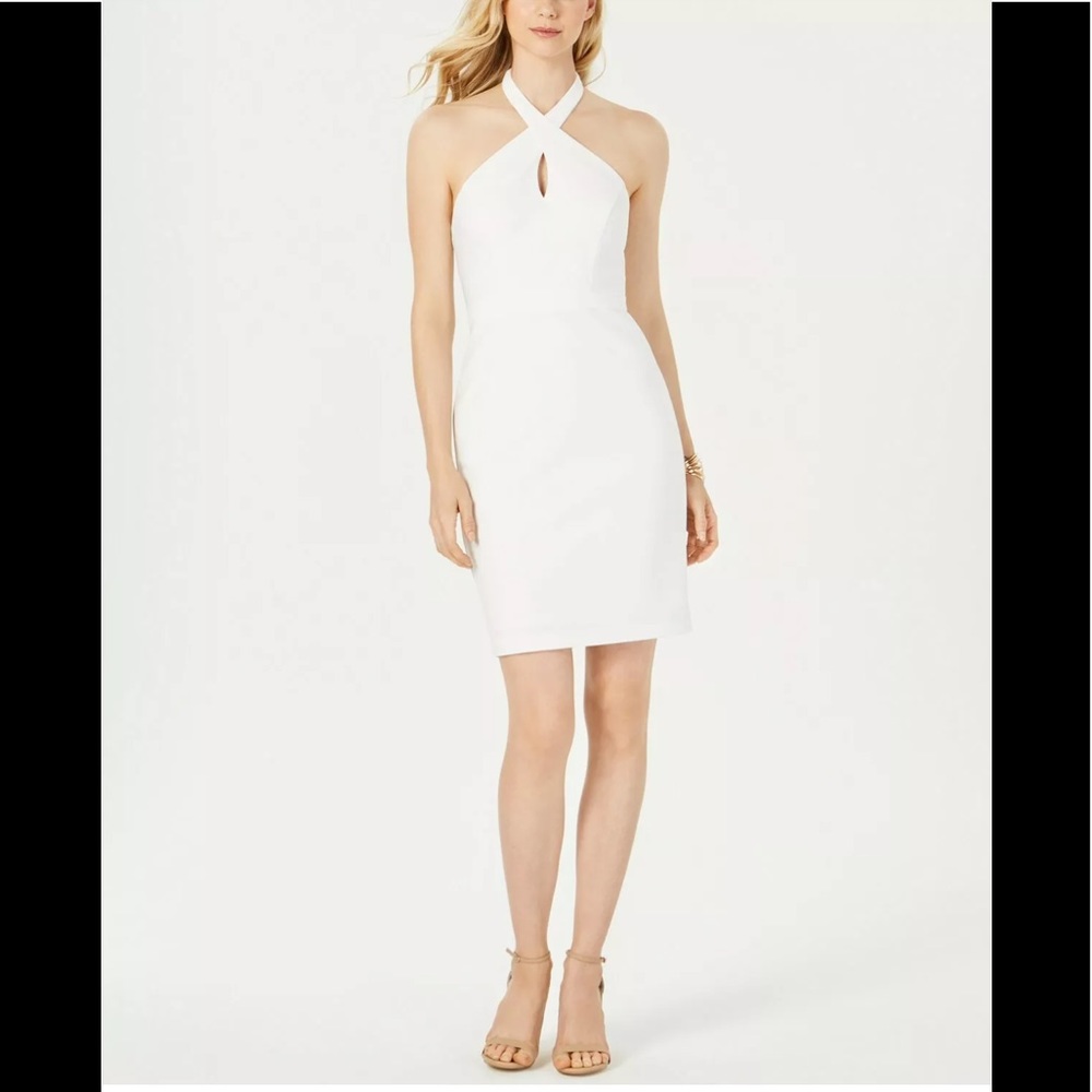 ⚡️SALES⚡️Adrianna Papell white halter dress
